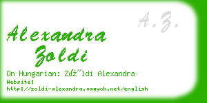 alexandra zoldi business card